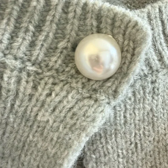 Luna Ivy Gray Women's Cardigan with Bow Accents Size S - Picture 6 of 8